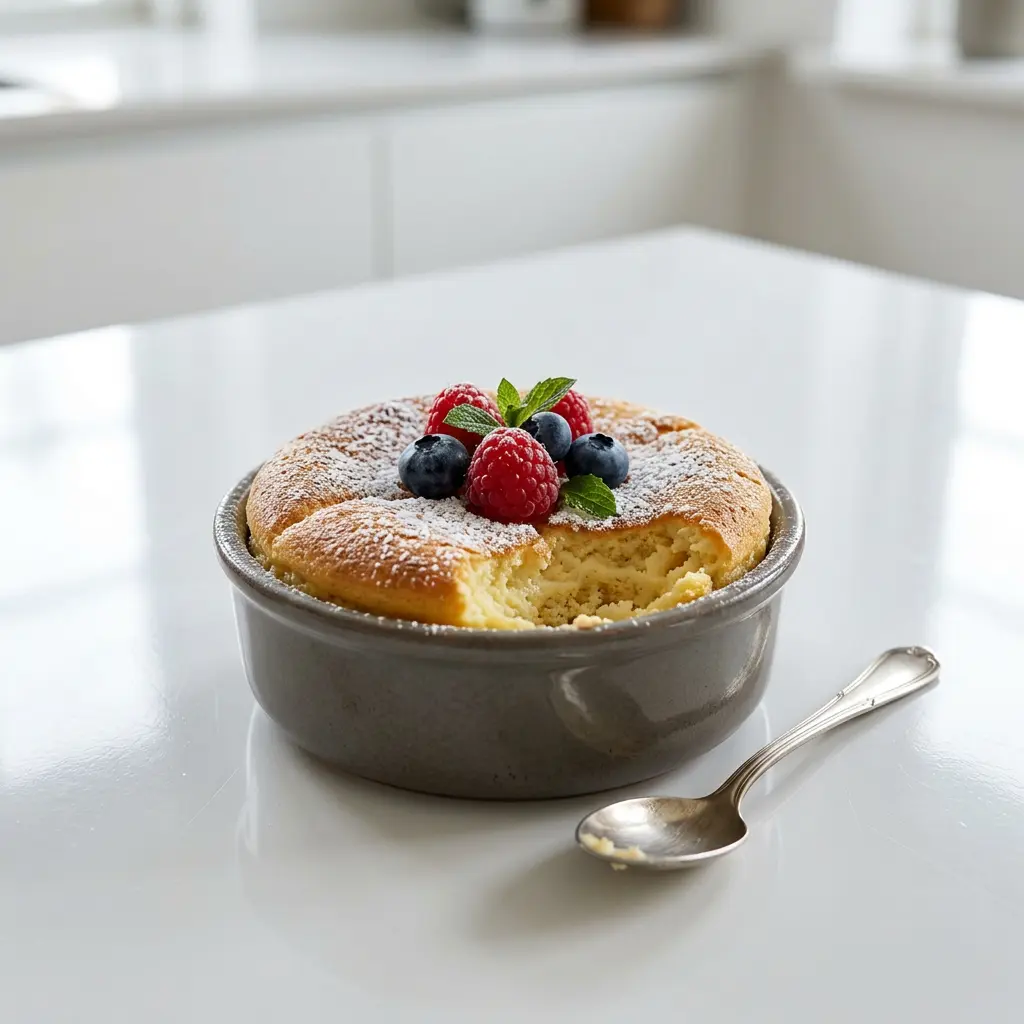 Foto ar Bieza dāņu omlete karstā gaisa fritētājā, kas pagatavots karstā gaisa fritētājā