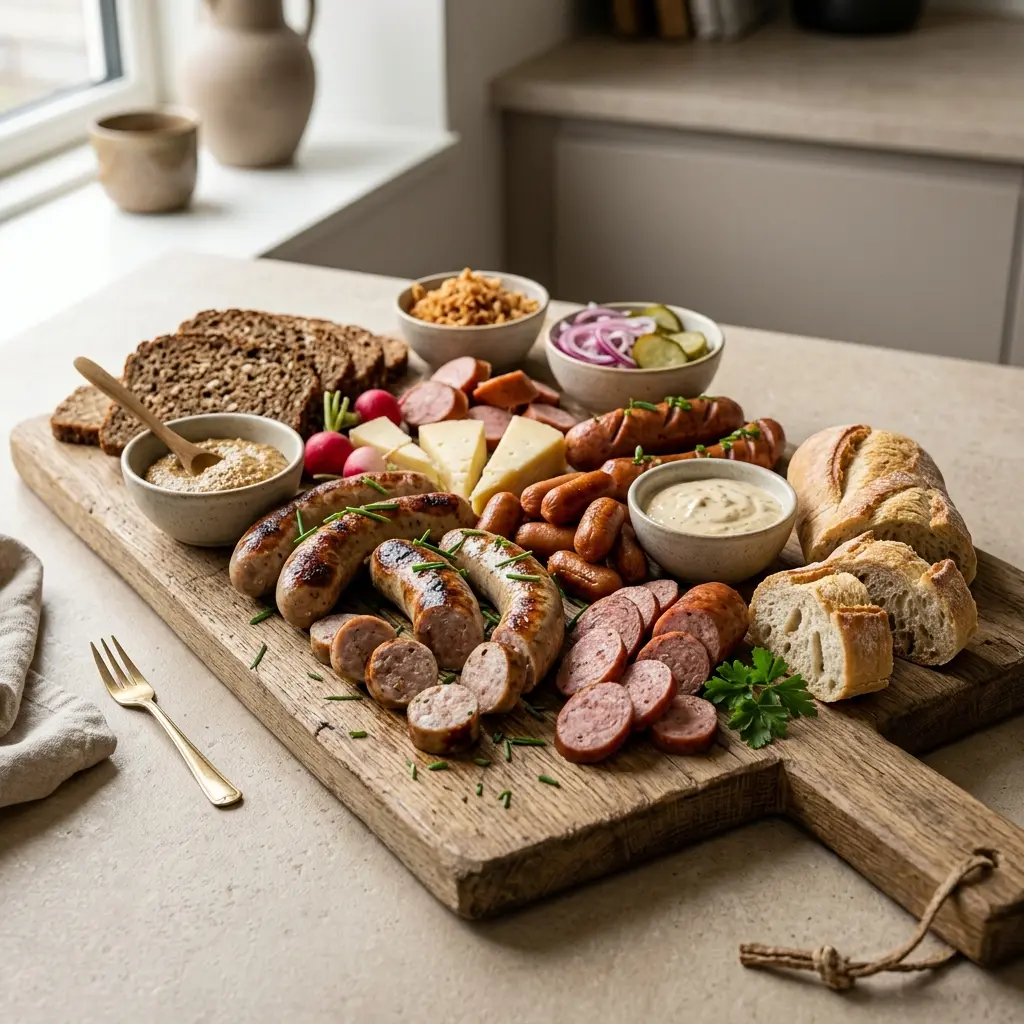 Gatavā ēdiena receptes desu plate foto