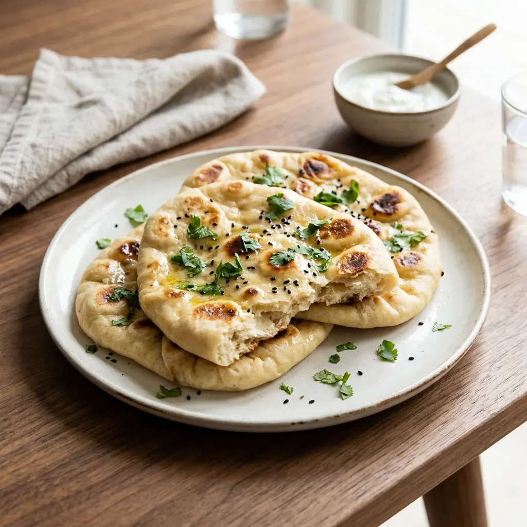 Foto ar Naan maize karstā gaisa fritētājā, kas pagatavots karstā gaisa fritētājā